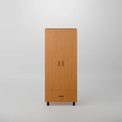 Tek Bölmeli Kapaklı Gardırop Bambu