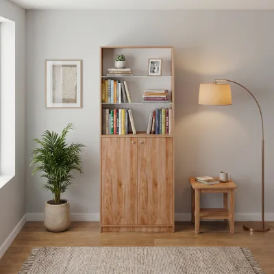 Kitaplık Cam Raflı Cadiz